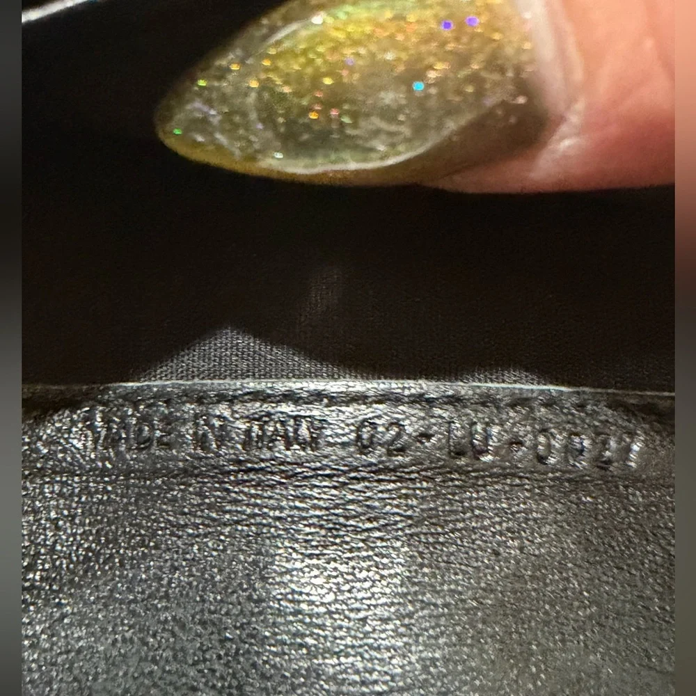 Dior Black Cannage Quilted Long Wallet W/unbranded chain